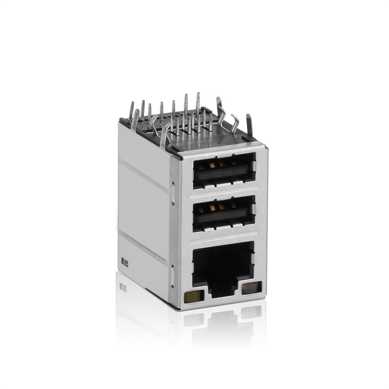 RJ45+USB2.0(filter)LED,Shield Case