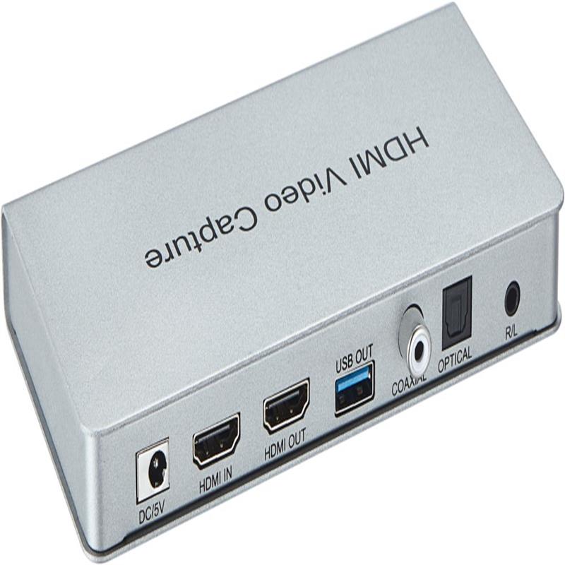 USB 3.0 HDMI-videooptagelse med HDMI Loopout, koaksial, optisk lyd