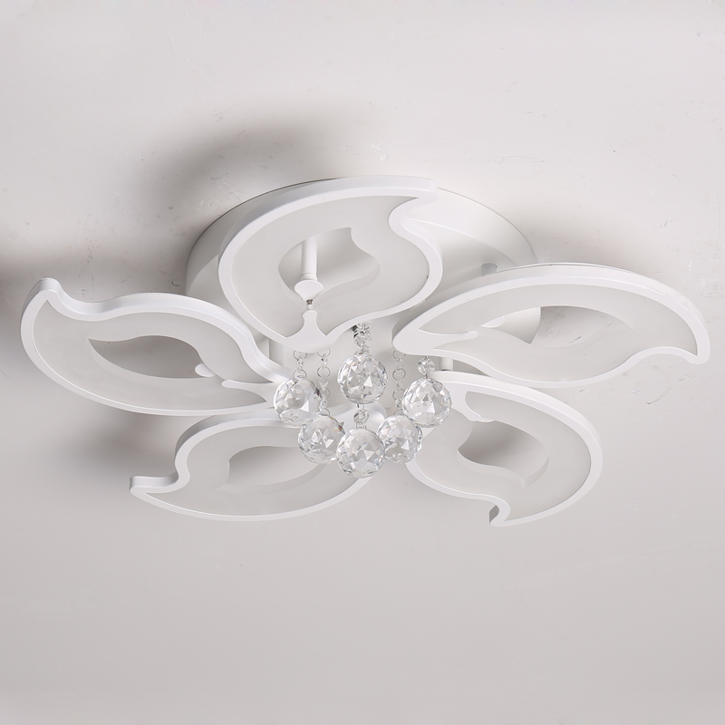 Loftslampe LED krystal lysekrone blomsterform med 5\/8\/15 hoveder