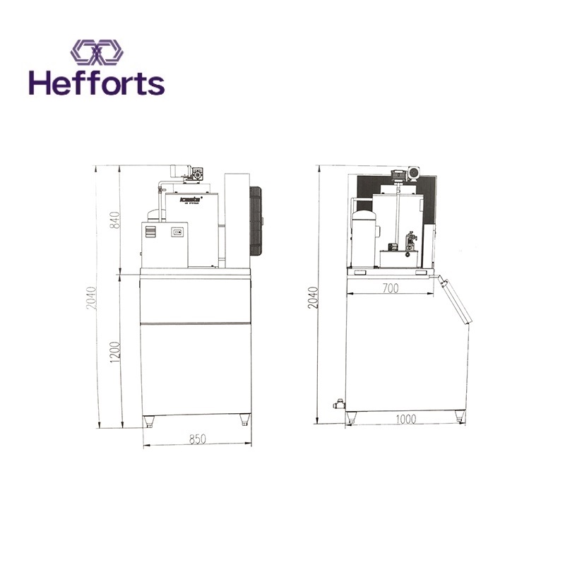 hjemmebrug eller kommerciel brug 300KGS kapacitet pr. 24 timer ismaskine af høj kvalitet