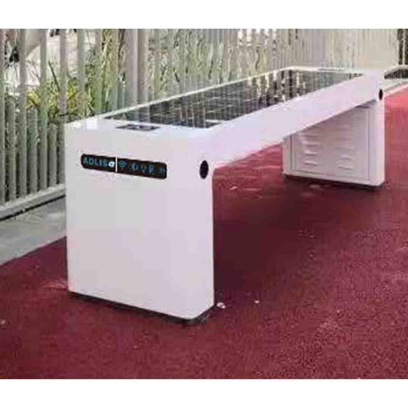 USB Phone Charger Udendørs Street Furnituure Solar Powered Smart Garden Bench