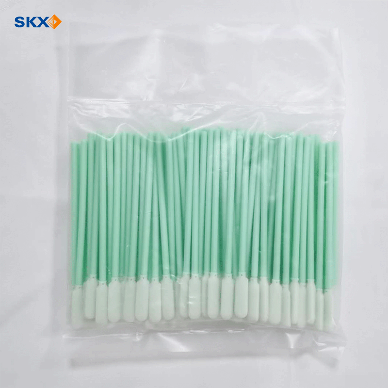 Industrielle brugsrenseSwabs til printerhoved, Lint fri dobbeltlags elektroniske opløsningsmiddelfarvefarvettypen Polyester Clean Room Swab