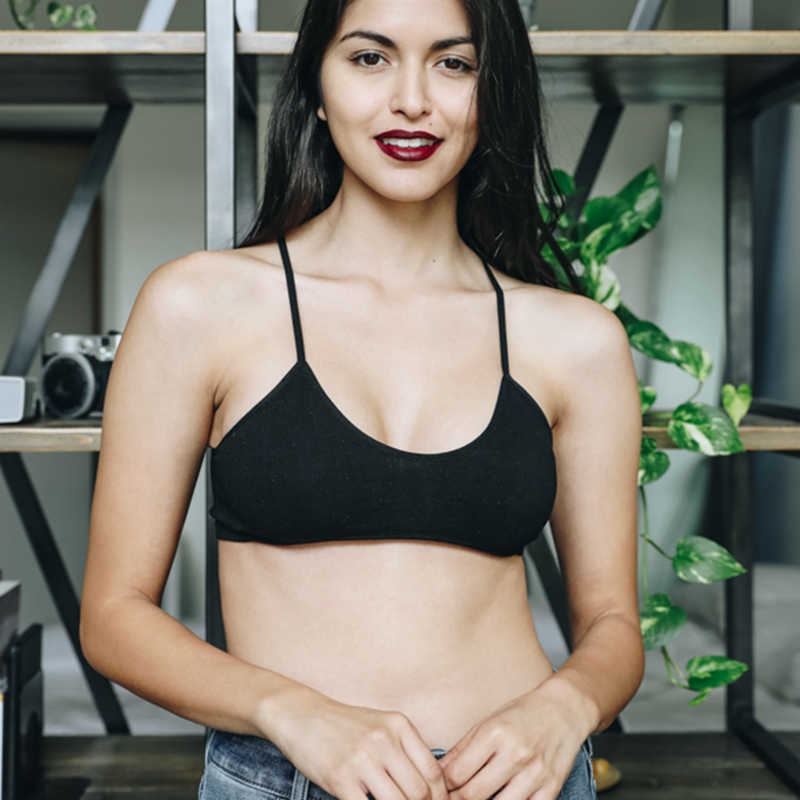 GA-5304 Grace Girl Seamless Slash Racer Tilbage Bralette