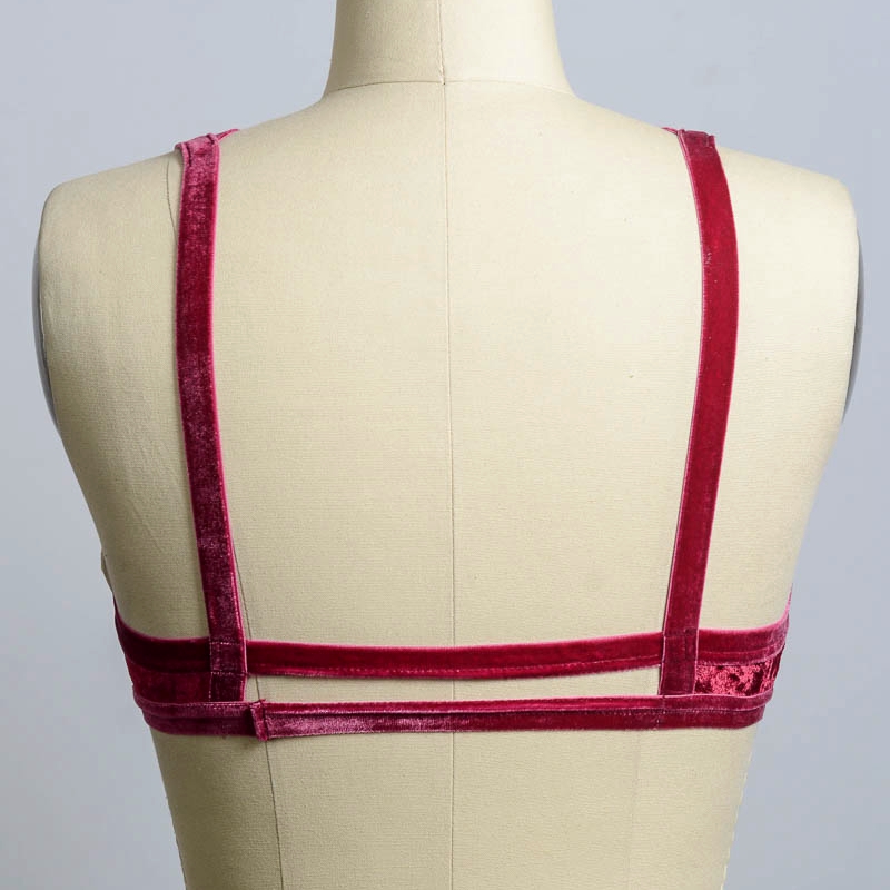 GA-5316GRACE GIRL KRUSHED VELVET STRAPPY BALETTE