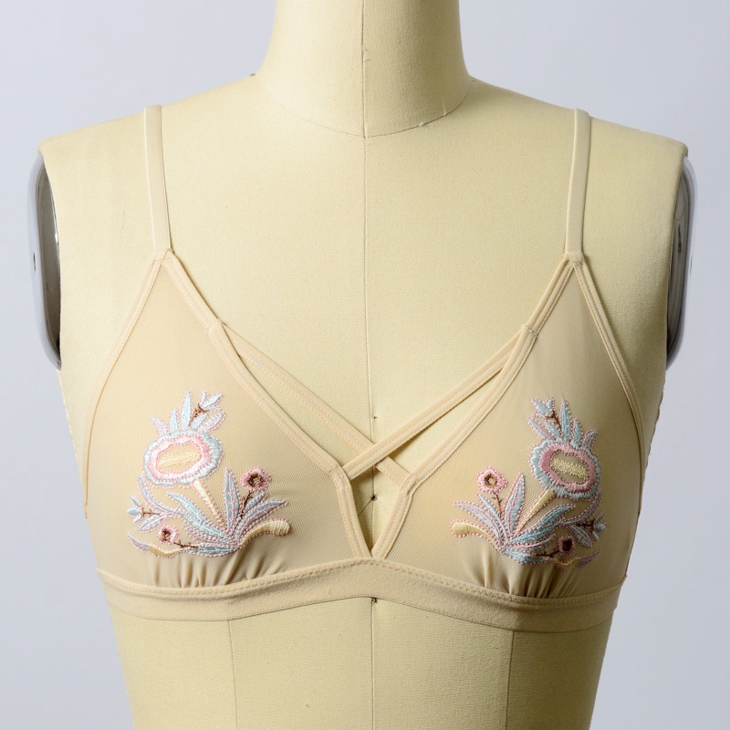 GA-5352 Grace Girl Floral Broderi Strappy Bralette