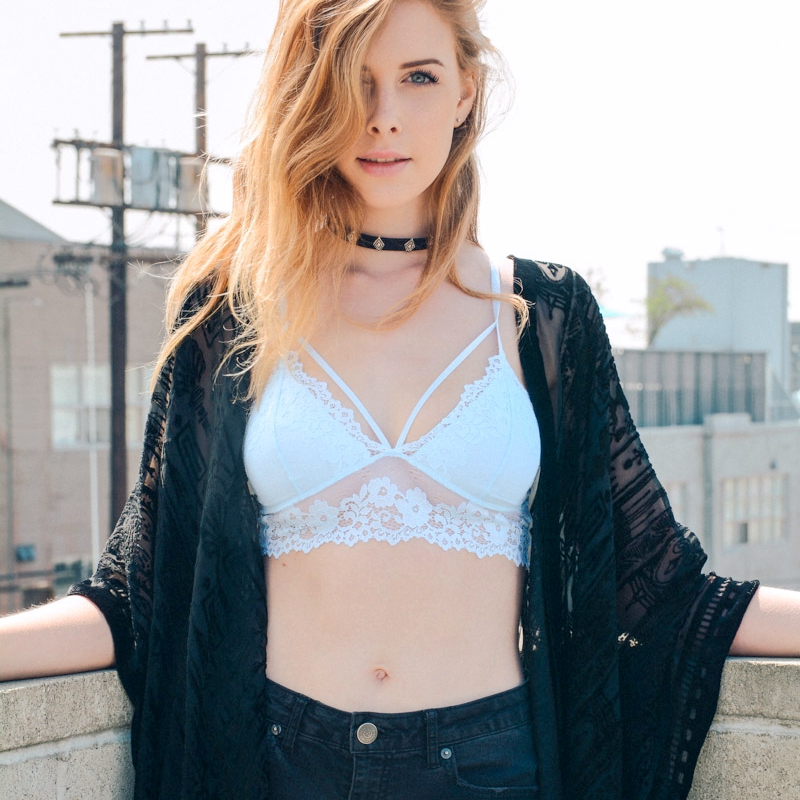 GA-5430 Grace Girl Floral Lace Strappy Bralette Engros