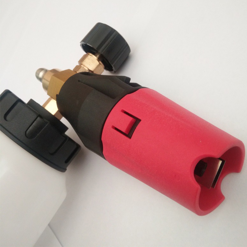 bilvask sne skum kanon