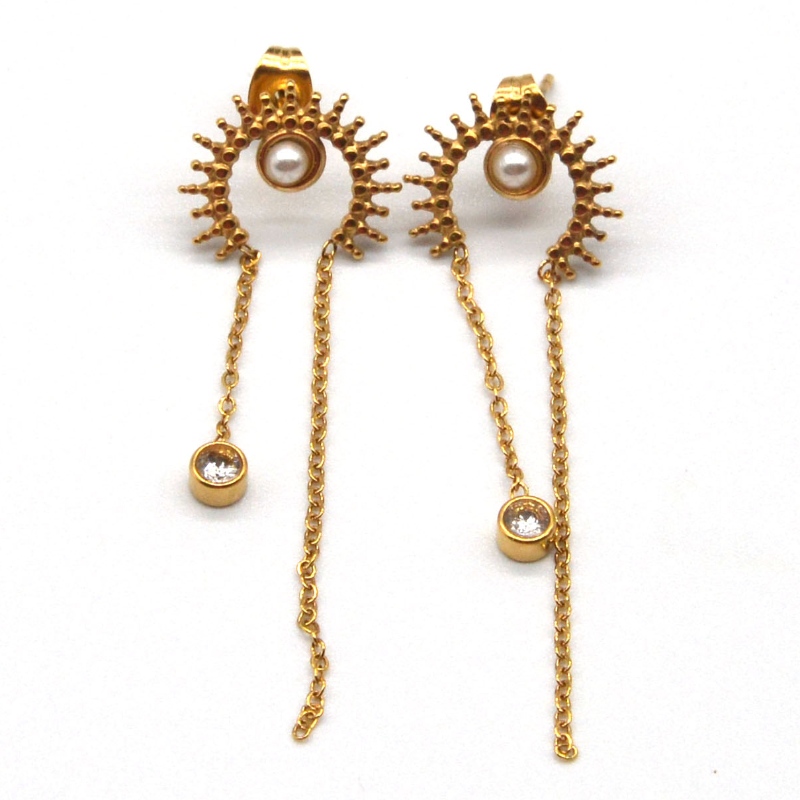 Runde øreringe, kvaster, bånd vakuum plating vedhæng, kæder, vedhæng, søde øreringe, smykker Kina Ruifanbao smykker forarbejdningsfabrik