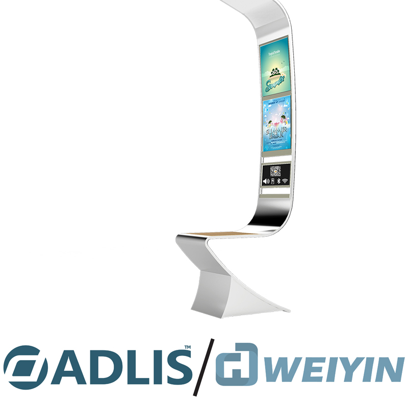 Multifunktion High Resolution Reklamer Solar Bench for Smart by