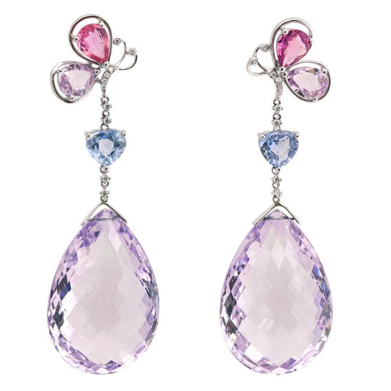 925 sterling sølv sommerfugl vedhæng øreringe klo indstilling håndværk Kina Ruifanbao smykker forarbejdning fabrik