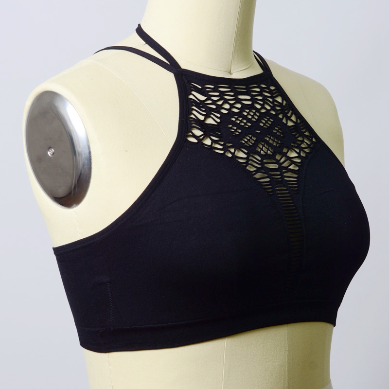 GA-5341Plus sømløs høj hals strappy back Brami Plus