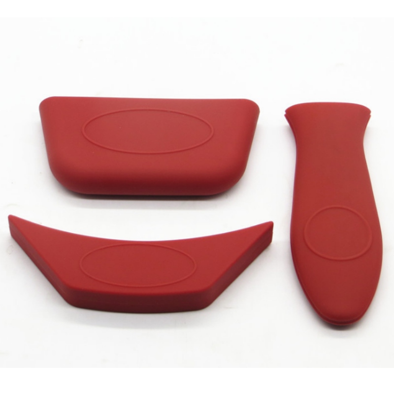 Anti-skoldning pandehåndtag i silikone varmeisolering dæksel håndtag dæksel skarpt hjørne rundt hjørne gryde øredæksel anti skoldet anti-slip håndtag dæksel