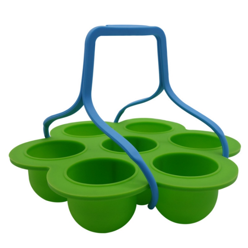 7-huls silikagel tilbehør madkassehåndtag, silikone kageform, isgitter