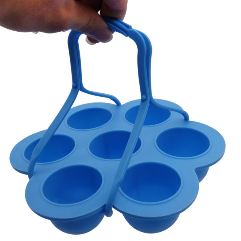 7-huls silikagel tilbehør madkassehåndtag, silikone kageform, isgitter