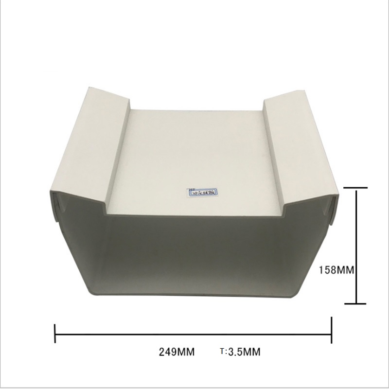 Brugerdefineret PVC-profil ekstruderet firkantet rør til vandfald, forhænget gennem PVC-rør til forhængning af vægge til kantning af vægge