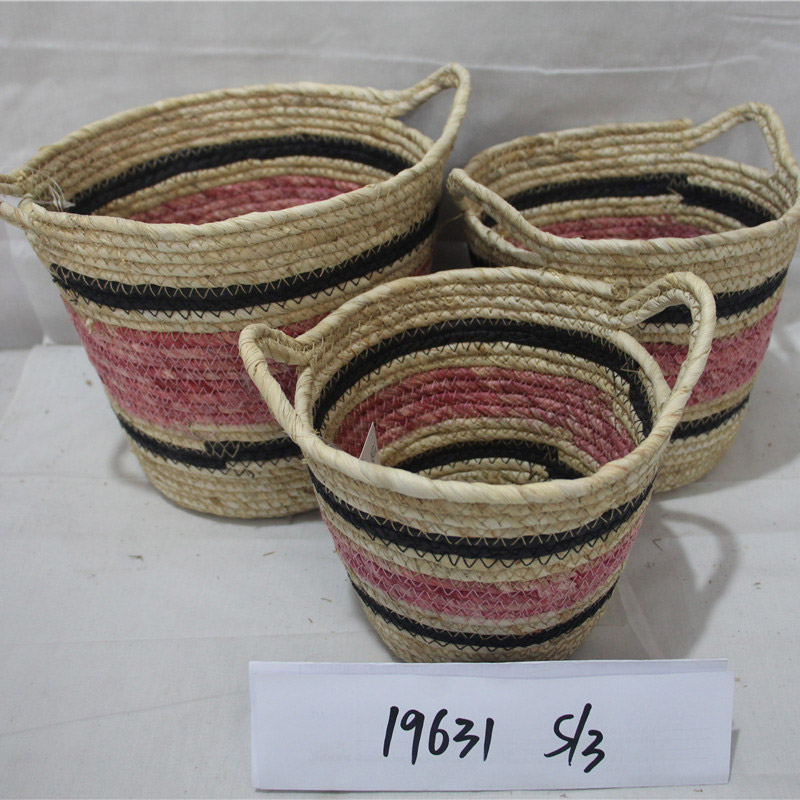 Dirty Laundry Planter Basket Storage Seaweed Boks Simpel dekorering Foldbeable Container Strar Håndlavet Bambus Organisator