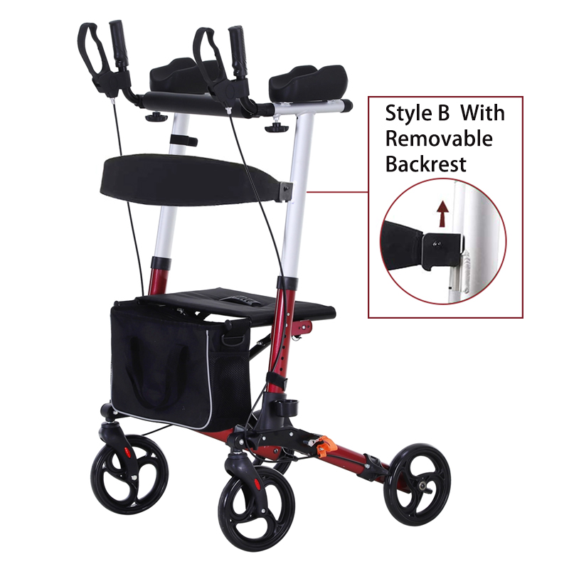 Folding Opright Rollator Walker