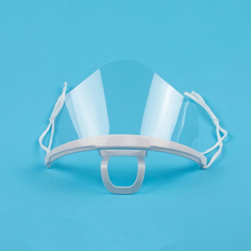 Anti sprøjt klart smil Åben mund plastskærm næse og mund til skønhed