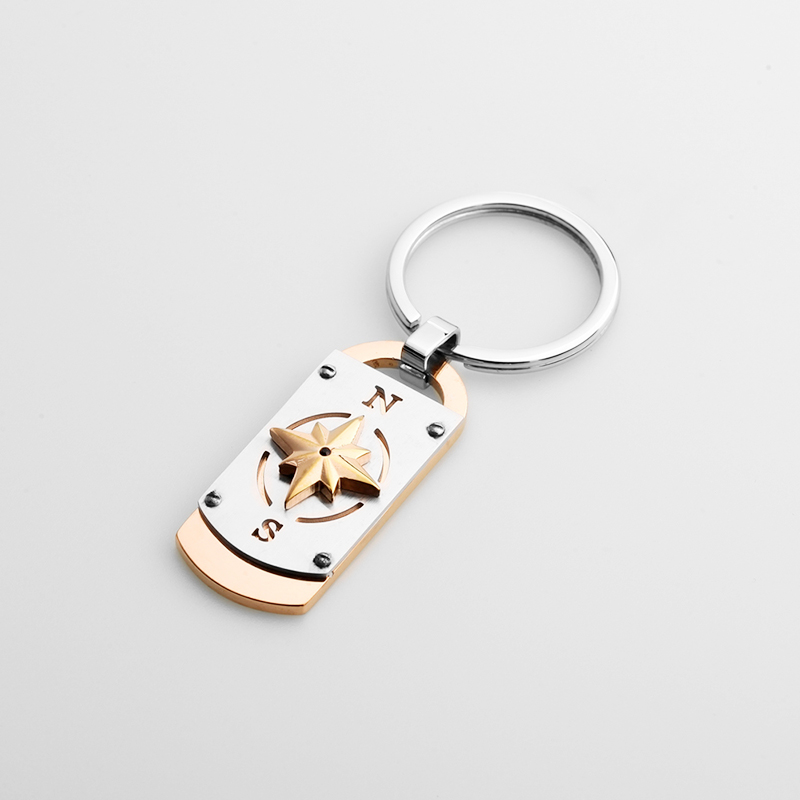 Engros mode tilbehør To-tone vedhæng nøglering Sea's serie kollektion