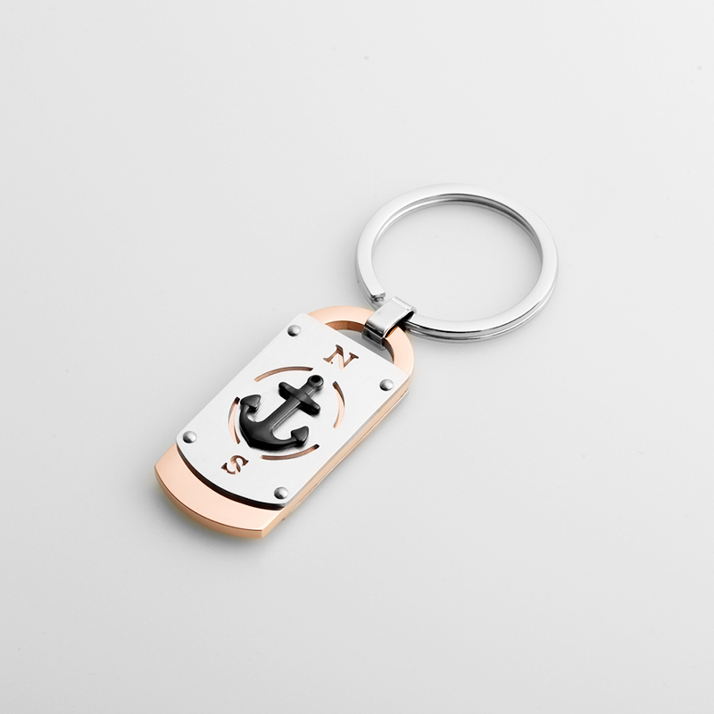 Engros mode tilbehør To-tone vedhæng nøglering Sea's serie kollektion
