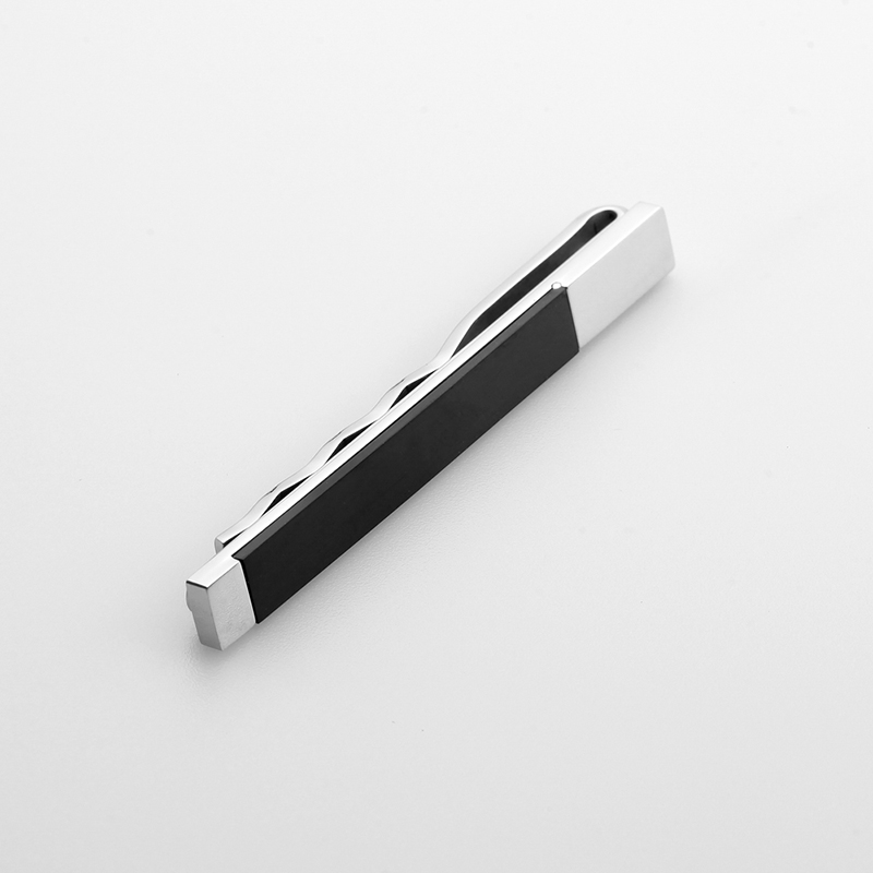 Engros mænds rustfrit stål tofarvet båndklips