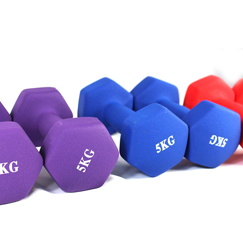 2020 Nyt design farvet neopren-håndvægte