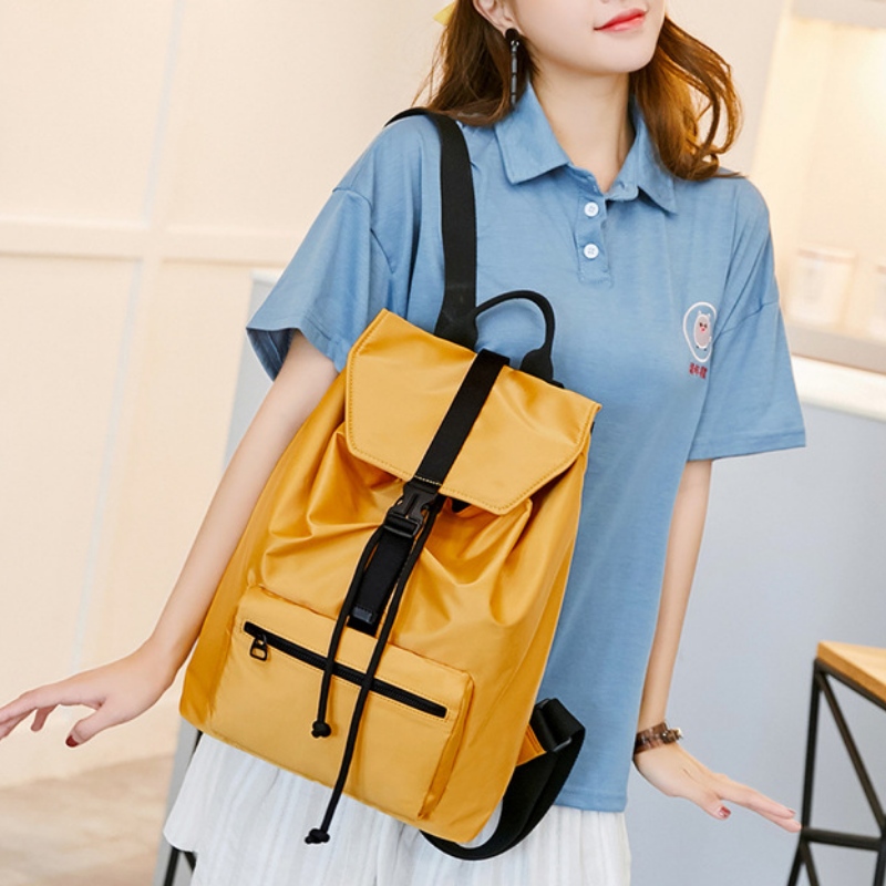 Ny afslappet klud i ensfarvet mode, velegnet til teenagere og piger, med mikrofiber ensfarvet rejserygsæk