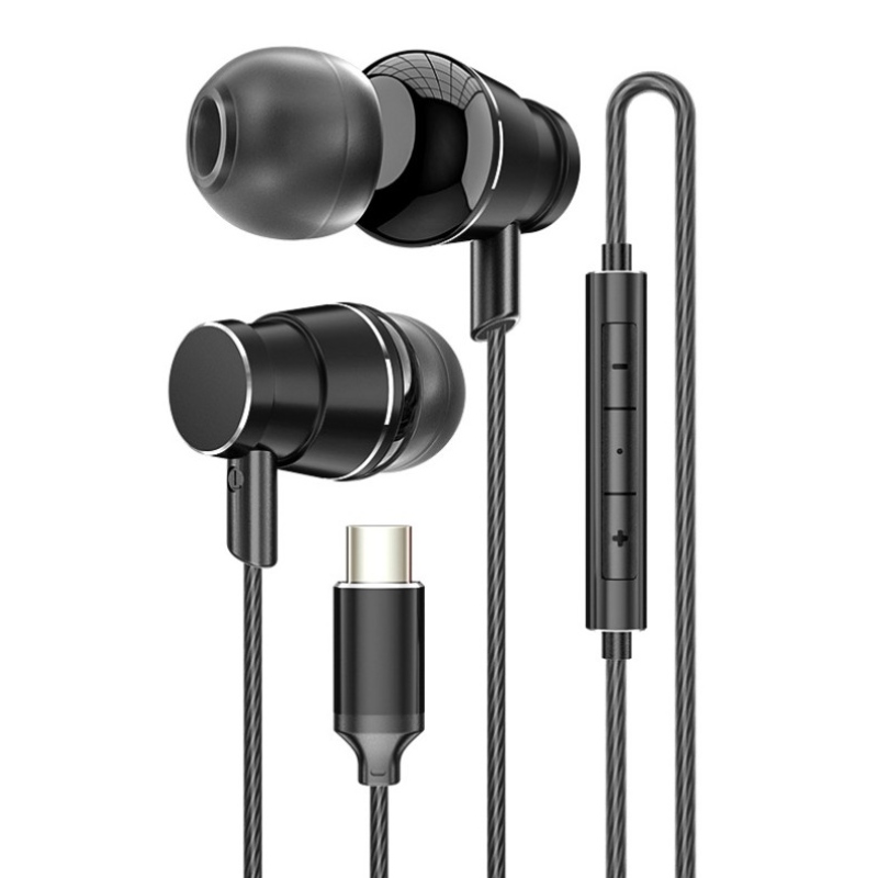 HIFI In-ear Super Stereo Sound Earphone Headset Type C Kablet hovedtone til Huawei Xiao Samsung