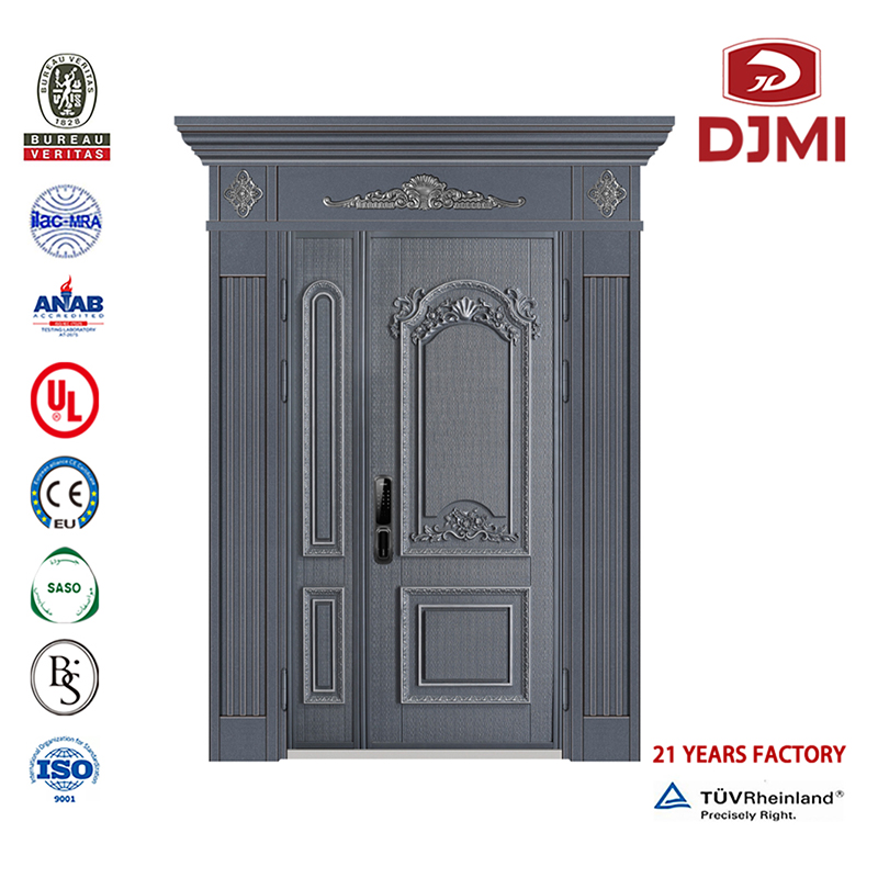 Billig hovedport stål Black Armoured Door Loops Tilpasset træ I Guangdong New Steel Wood Security Doors Super Armoured Doors New Opsætning Design Armed Steel Door Armoured Security Dør