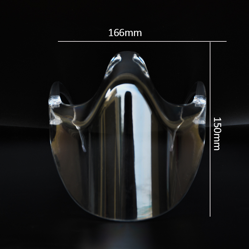 Plast synlig mundskærm Anti-tåge Åndbar sikkerhedsbeskyttende munddæksel Gennemsigtig mund- og næseskærm