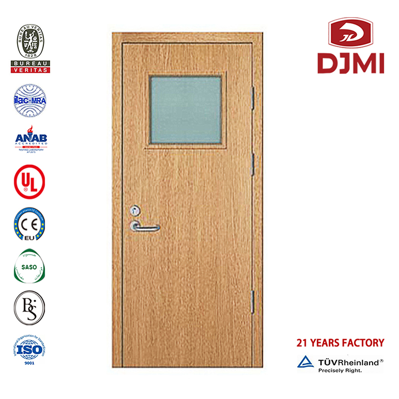 Kinesisk fabrik Flush Timber Dobbeltdør 1 times branddøre Høj kvalitet Ul træ Nødudgang Interiør Brandtrædør Billig massiv kernefiner Træudgangsdør 2 timer Brandvurderede døre