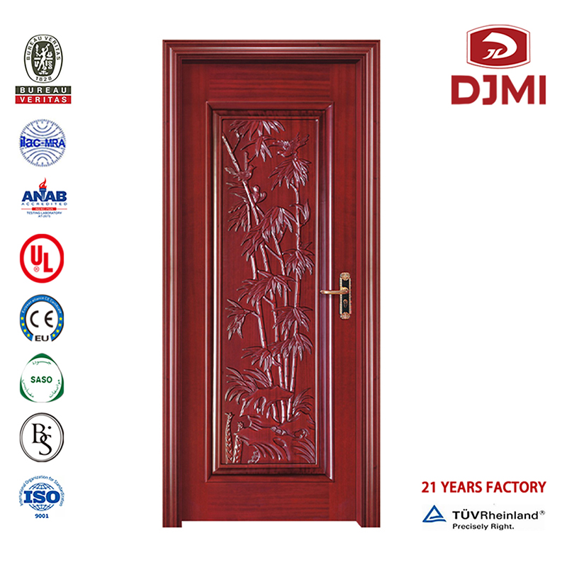 Brugertilpassede Hot Sale Badeværelse Glass Exterior Solid Wood Door Nye indstillinger Engrave Panel Mdf Composite Veneer Honeycomb Papir Maler Hotel Caring Wood Doors Black Frame Wood Door