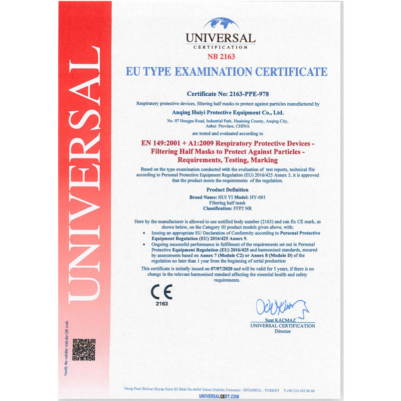 maske til engangsbrug HY-01 CE2163 maske