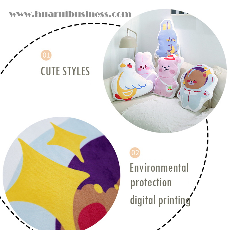 tegneserie hvid pude \/ pude