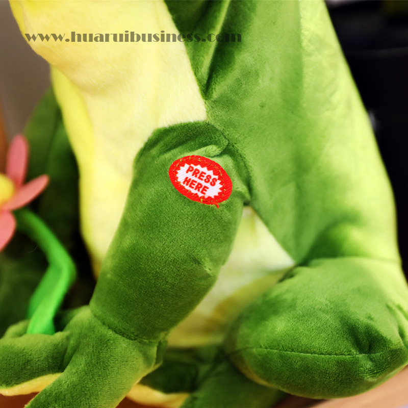 Bøffeldukke med elektrisk kontakt med mælkefløjl kan ryste kroppen og blinke med øjnene.