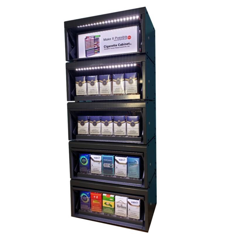 TMJ702 Locking Cabinet Shopper Drug Mart Detail Cigaret Display Rack