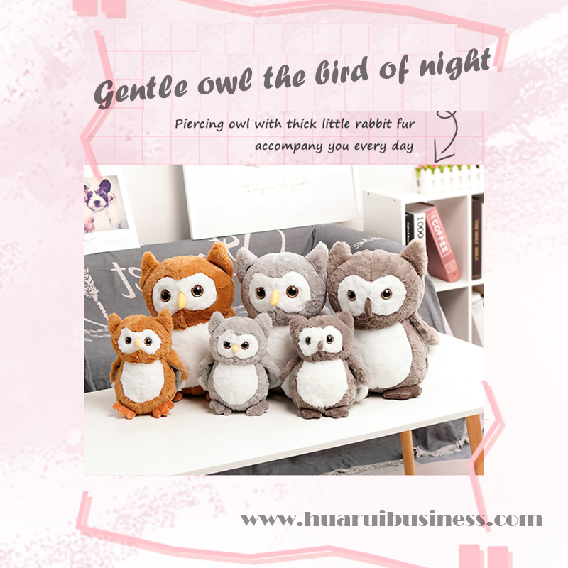 Tykkere kanin pels nat fugle ugle legetøj \/ plys dukke \/ udstoppet ugle