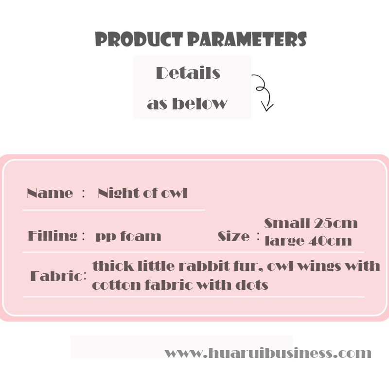 Tykkere kanin pels nat fugle ugle legetøj \/ plys dukke \/ udstoppet ugle