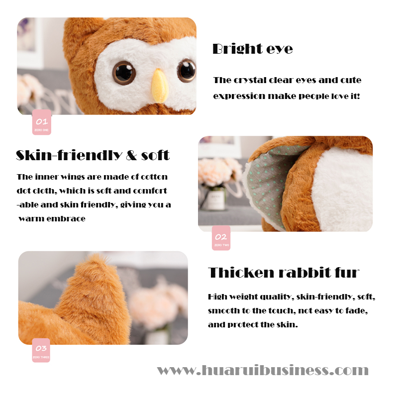 Tykkere kanin pels nat fugle ugle legetøj \/ plys dukke \/ udstoppet ugle