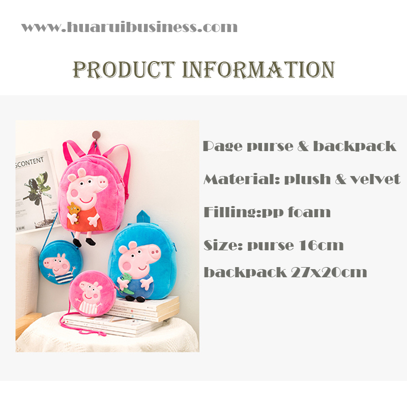 Side plush pung, pung og rygsæk