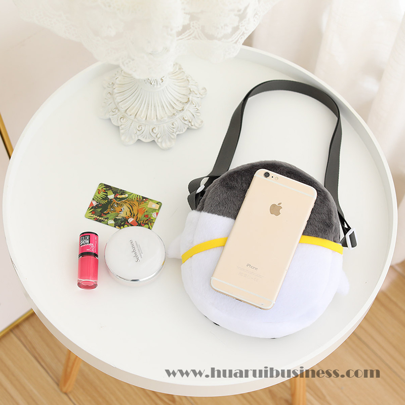 Plush blød lille pingvin skulderboks