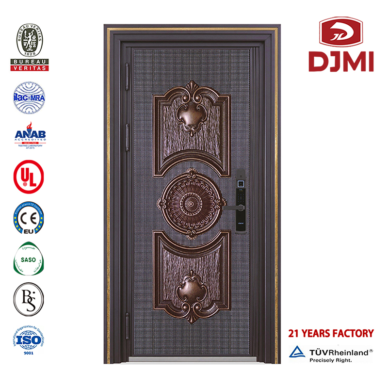 Indendørs dør/boligsikkerhed Turkish Steel Wood Armoured Door Nye indstillinger Simpel Steel Wood Safety Grill Design Mosaic Steel-Wood Armoured Door Chinese Gate Main Gate Design Stainless Steel Security Doors Hjem Entry Armoured Door