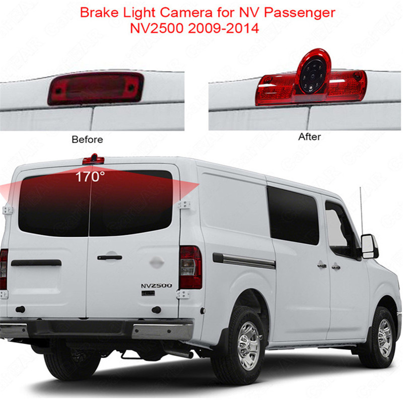 Auto HD Night Vision Parking Reverse Backup Car Video Brake Light Camera for Nissan Passager NV 1500 2500 3500 Cargo Van 2009-2016