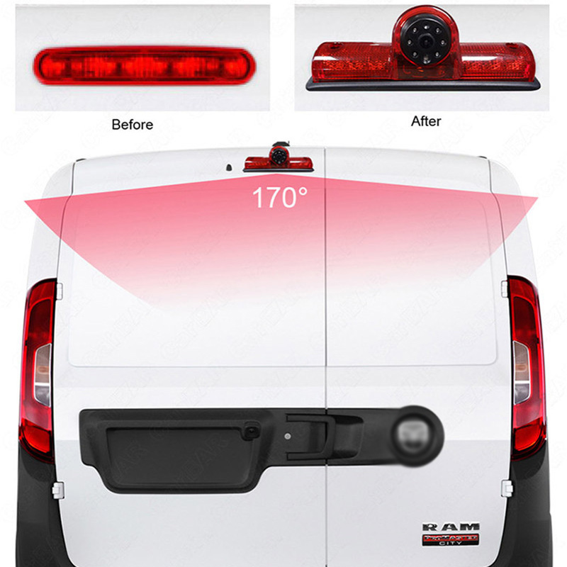Auto HD Night Vision Parking Reverse Backup Car Video Brake Light Camera for Dodge Ram ProMaster City Cargos Van
