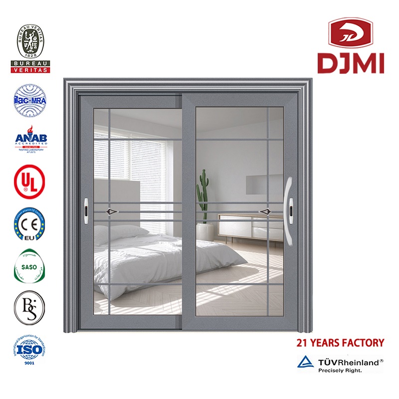 Glidende smal ramme Aluminium skydedør Multifunktionel aluminium Kommerciel 96 X 80 Skydeglas Aluminium Skydedør Professionel udvendig skydedør Grænseafbryder Amerikansk fabriksudsalg Aluminiumsdøre og vinduer