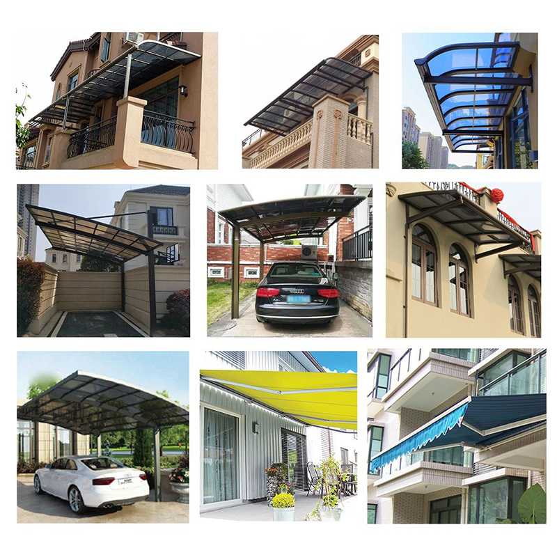 Hot Selling Vandsikker Patio Dækker Raindefly Aluminum Carport Tilpas Balcony Patio Cover Portal Ramme Struktur Moderne Carport Multifunktionel Patio Kanioy Solar Panel Montering Struktur 2 Carport Metal Carport