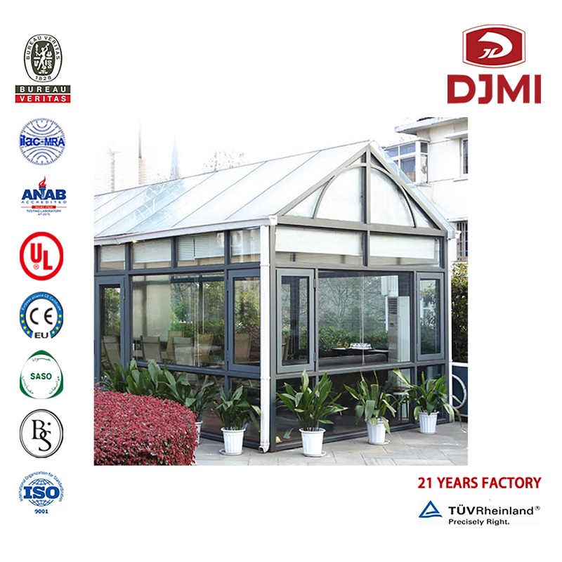 Design Aluminium Conservatory Glass Sunroom Multifunktionel Aluminium Winter Garden Balcony Tea House Glas Sun Room Professionel Veranda Sunroom House Shanghai Factory Best Seller New Design Aluminum Glass Sun Room