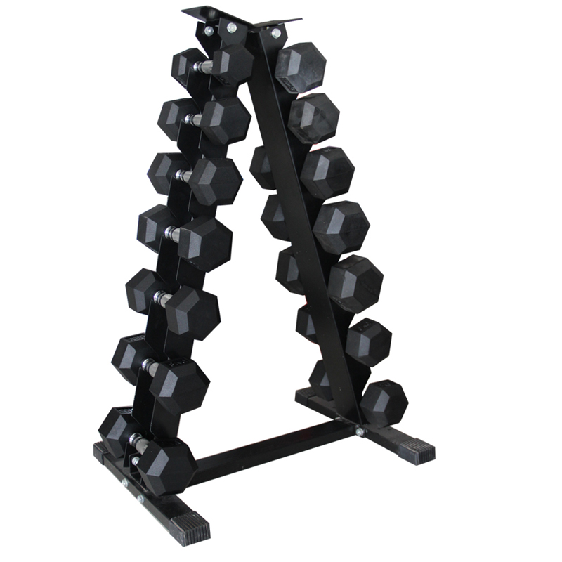 Gym Hex Dumbbells Rubber Encased Solid Weights Sets Hexagonal Hexa Dumbbell Set