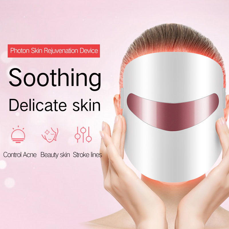 Korea Design LED PDT skønhed ansigtsmaske professionel skønhedssalon 3 farve Photon PDT Red LED Facial Light Therapy Beauty Mask