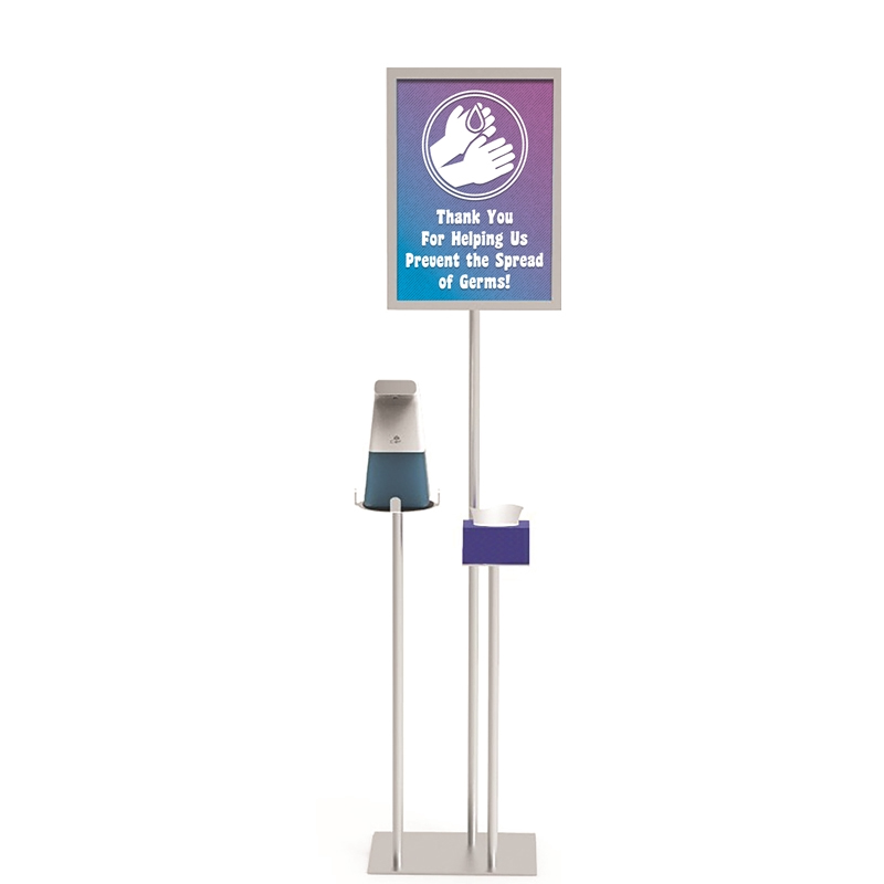 TMJ710 Floor Stand For Public Easy Assembly Billige Metal Hand Sanitizer Display Rack